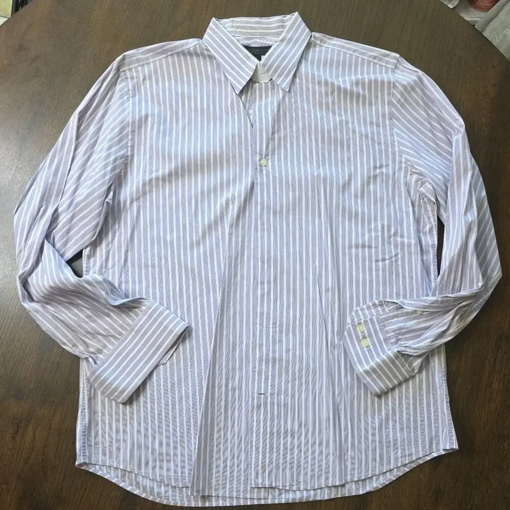 Express Design Studio Shirt Mens XL 17-17.5 Modern Fit Button Up French‎ Cuff